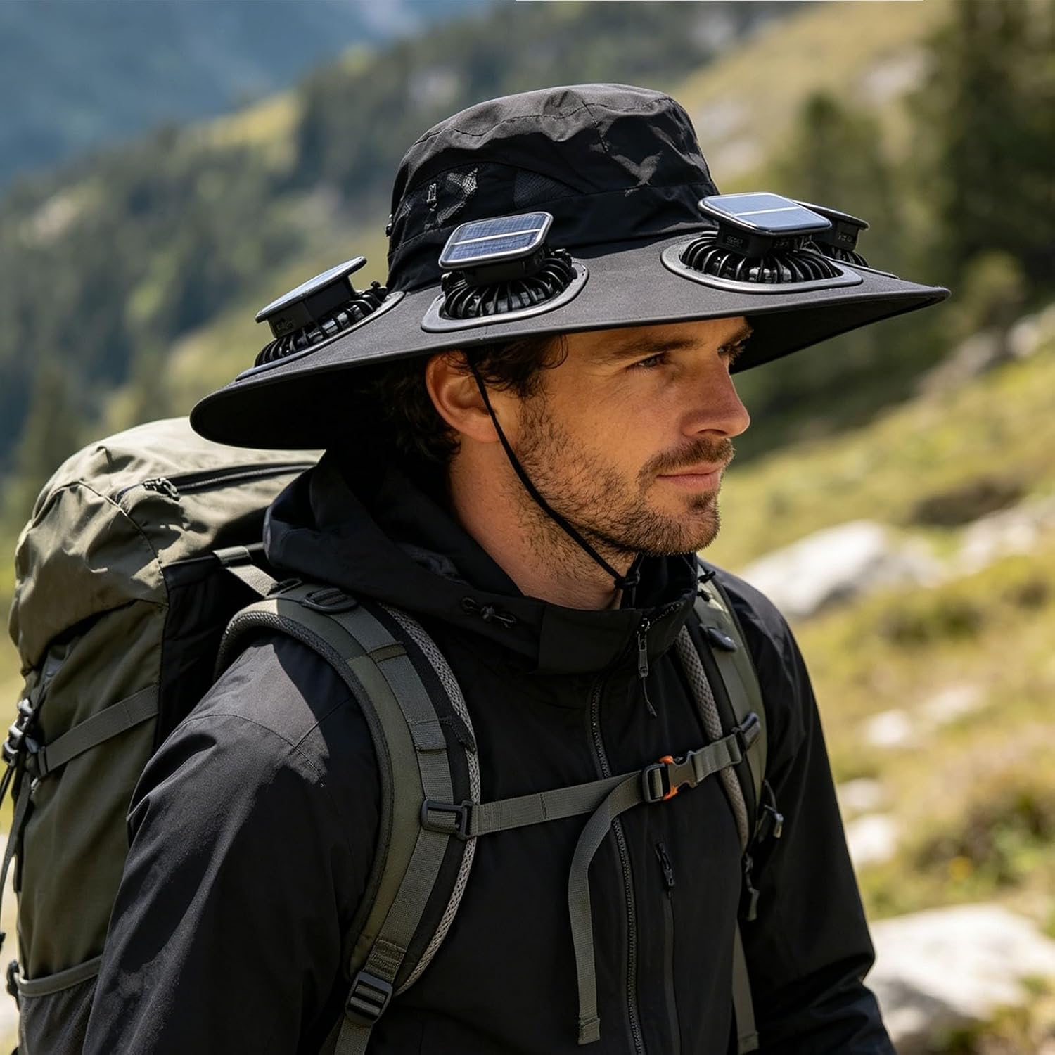 قبعة شمسية بـ 6 مراوح للرجال ل - مراجعة Outdoor Camping Hat وسعره
