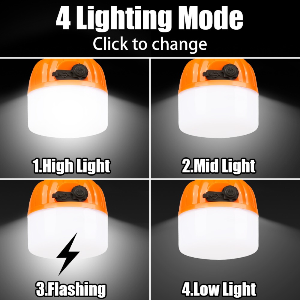 مصباح تخييم محمول صغير مع 4 أو - مراجعة Outdoor Camping Lights وسعره
