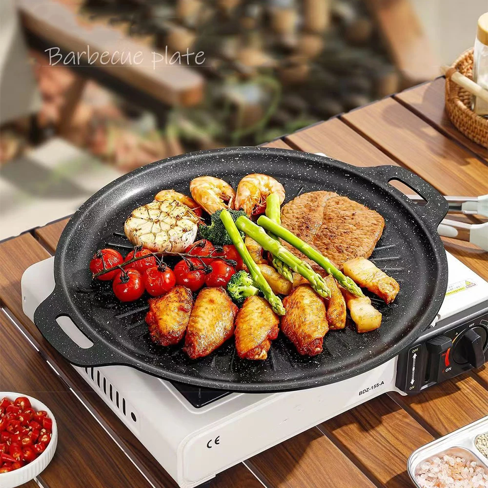 مقلاة شواء خارجية 34 سم غير لا - مراجعة Kitchen Outdoor Camping وسعره