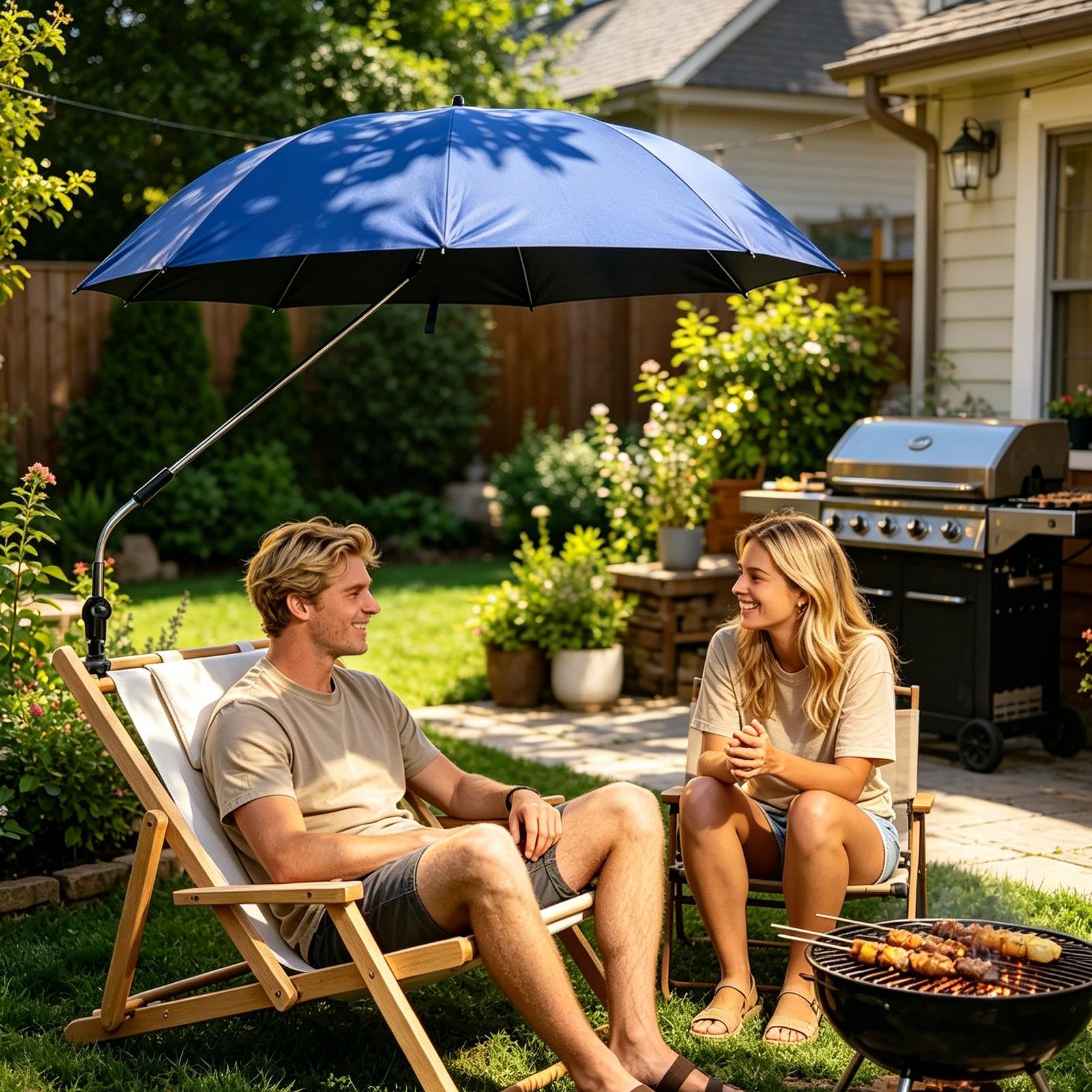 مظلة شاطئ قابلة للتعديل 360 در - مراجعة Outdoor Camping Umbrella وسعره
