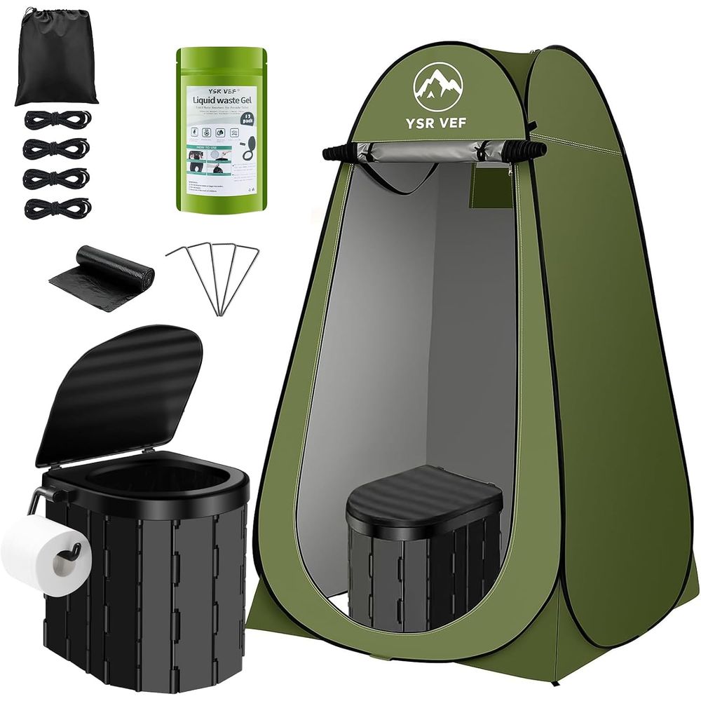 طقم مرحاض متنقل، مرحاض للتخييم - مراجعة Outdoor In Camping وسعره
