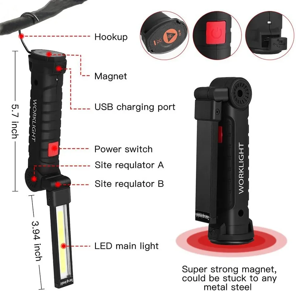 المحمولة COB مصباح ليد جيب USB - مراجعة Outdoor Camping Lights وسعره