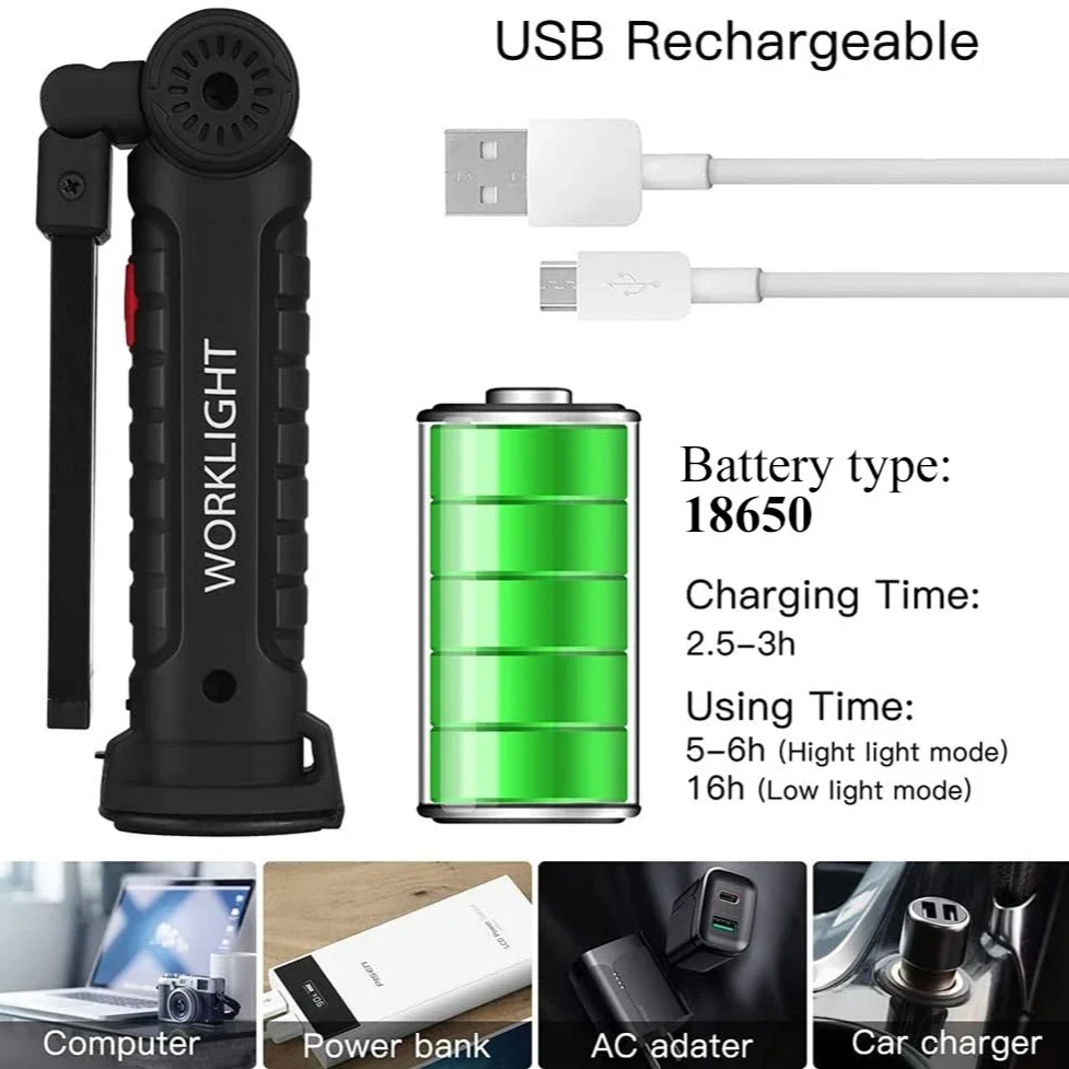المحمولة COB مصباح ليد جيب USB - مراجعة Outdoor Camping Lights وسعره