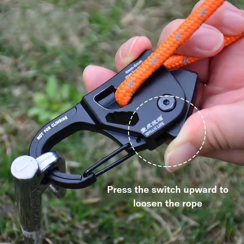 مشد حبل خيمة من سبائك الألومني - مراجعة Outdoor Camping Extension Cord وسعره