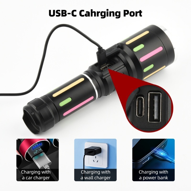 مصباح يدوي فلورسنت أبيض عالي ا - مراجعة Outdoor Camping Lights وسعره