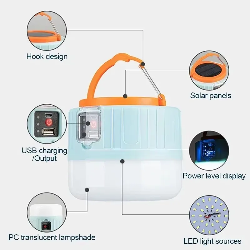 فانوس التخييم بالطاقة الشمسية  - مراجعة Outdoor Camping Lights وسعره