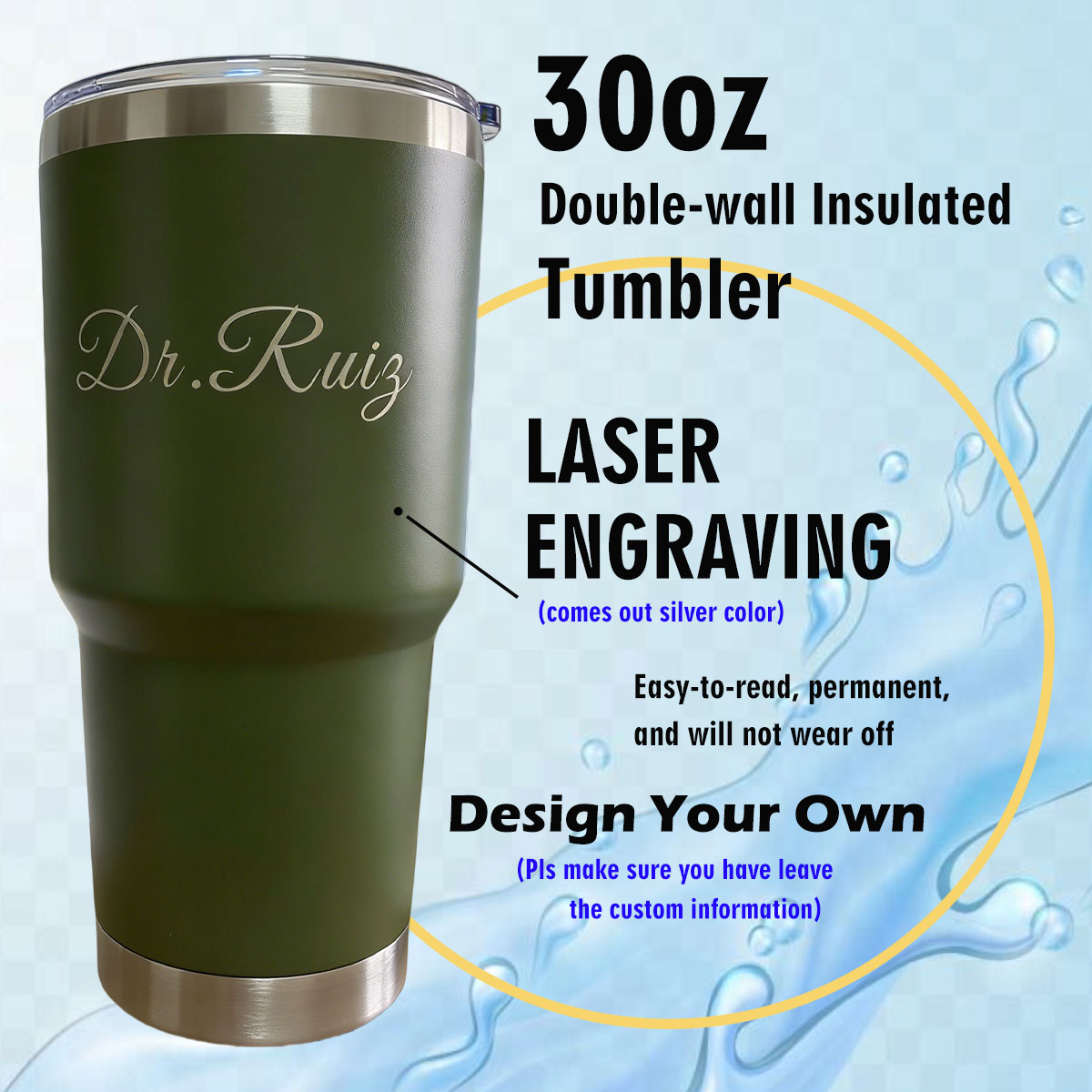 كوب معزول حراريًا مخصص سعة 30  - مراجعة Vacuum Insulated Flask وسعره