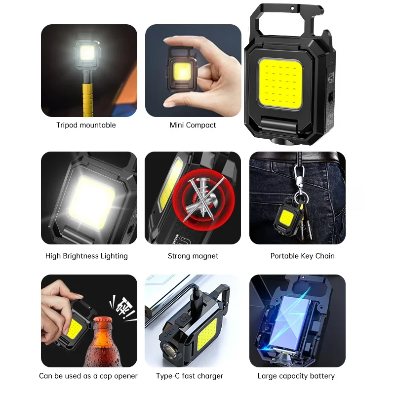 مصباح يدوي صغير سلسلة المفاتيح - مراجعة Outdoor Camping Lampe وسعره