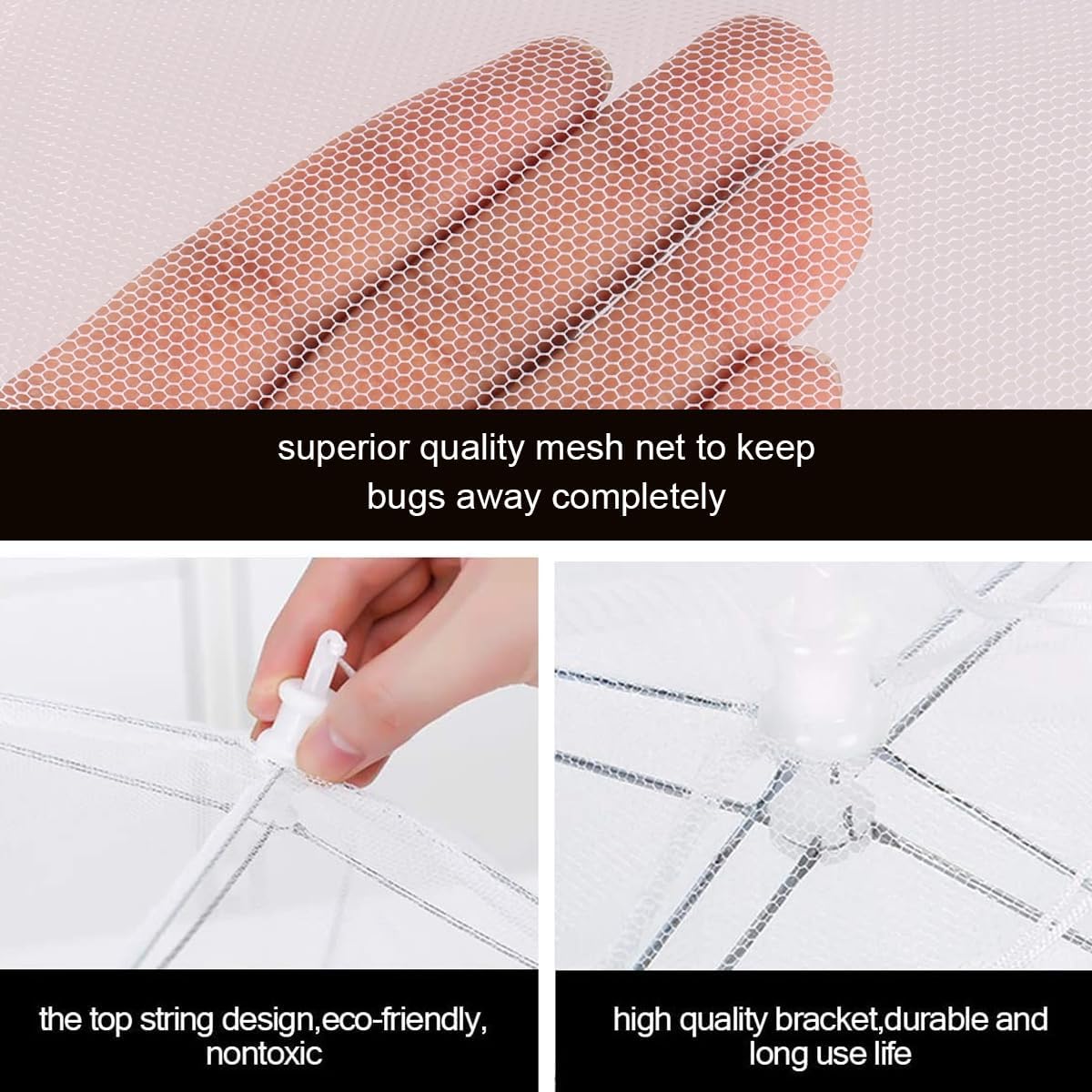 (6 قطع) أغطية طعام شبكية على ش - مراجعة Outdoor Camping Umbrella وسعره