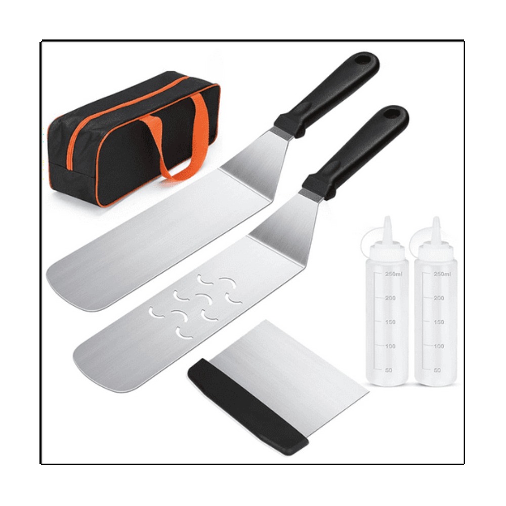 6 قطعة طقم أدوات شواء مجموعة م - مراجعة Outdoor Camping Griddle وسعره