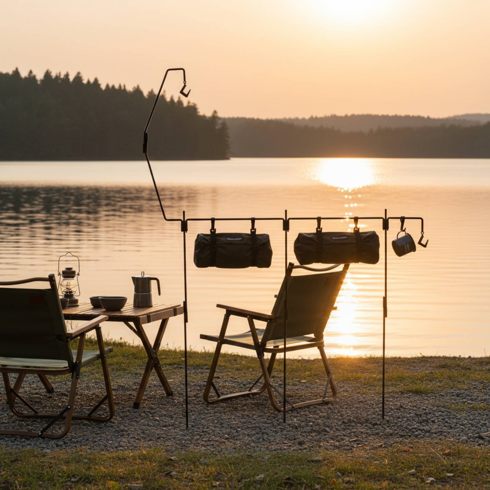 حامل فانوس للتخييم سهل التجميع - مراجعة Kitchen Outdoor Camping وسعره