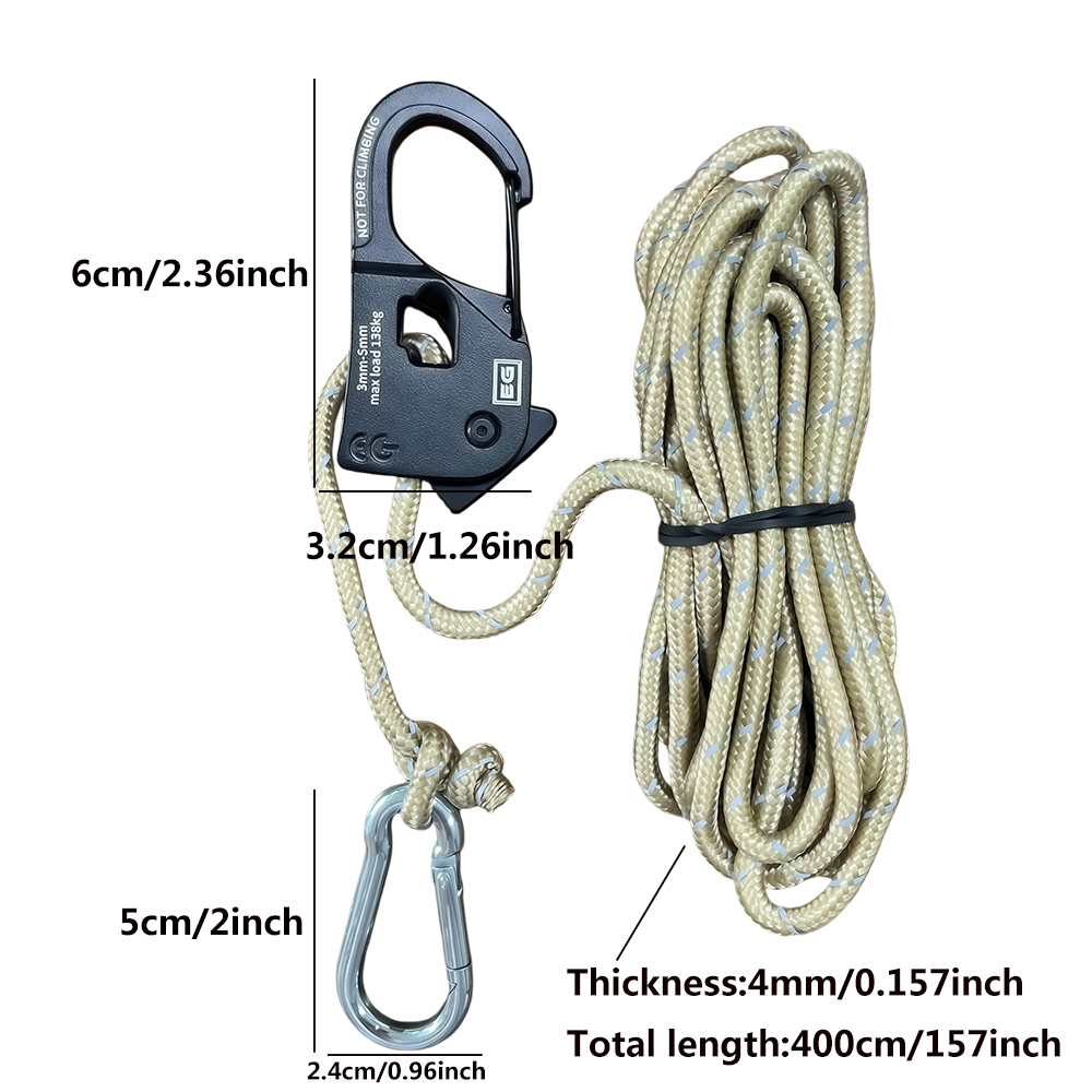قطعتان من حبل تثبيت خيمة التخي - مراجعة Outdoor Camping Extension Cord وسعره