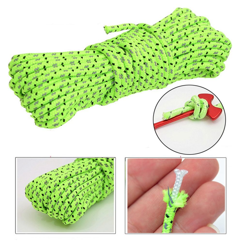 حبل نايلون عاكس للخيمة ، 5/10/ - مراجعة Outdoor Camping Extension Cord وسعره