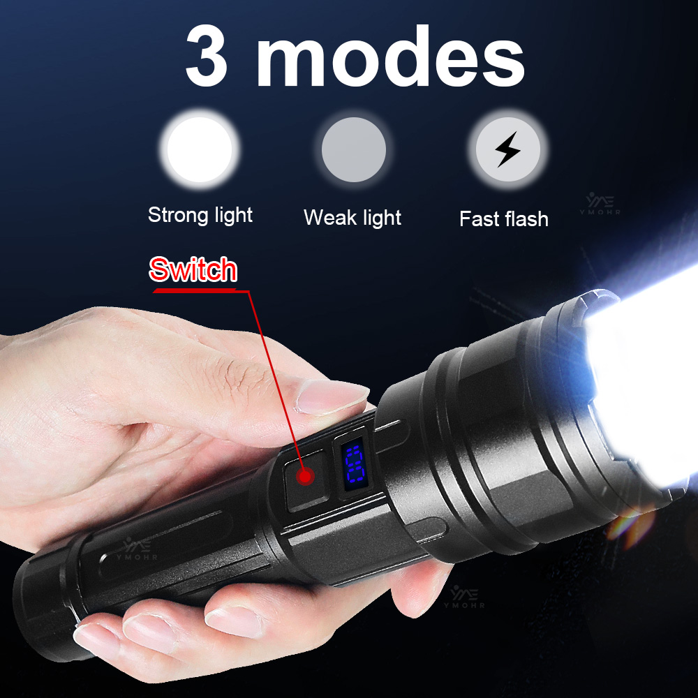 مصباح يدوي ليزر أبيض عالي القو - مراجعة Outdoor Camping Lampe وسعره