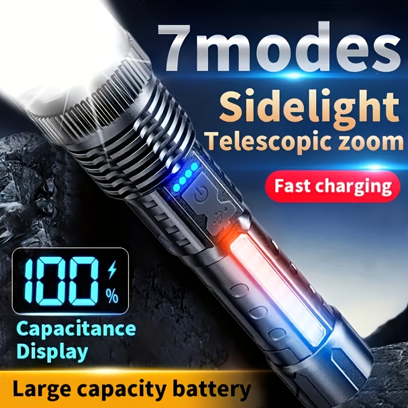 مصباح يدوي LED قوي مع شاشة عرض - مراجعة Outdoor Camping Lampe وسعره